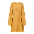 thumbnail image 5 of Arlun Cardigans Sweaters for Women Long Cable Knit Open Front Outerwear 2025 Trendy Loose Fit Comfort Pure Long Sleeve Warm Cardigan Coats Fall Winter New Clothes Yellow One Size, 5 of 5