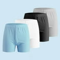 thumbnail image 5 of Men Boxer Underwear Elastic High Waist Design Breathable Smooth Shorts Briefs Loose Fit Panties, 5 of 8