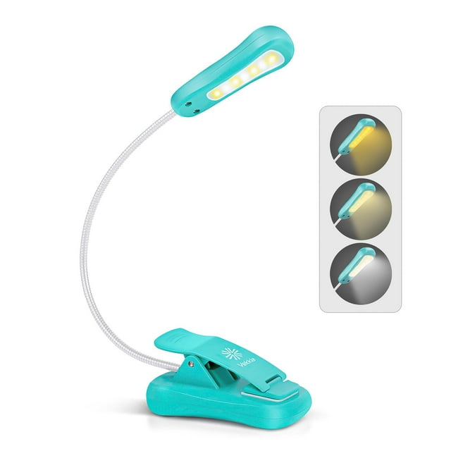 Book Light Vekkia recargable, 3 colores x 3, azul brillante