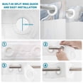 thumbnail image 3 of No Hook Shower Curtain with Built-in Rings - Gray Slate Blue Washable Waterproof Fabric Bathroom Curtains for Hotel,Rentals, Stall 54 X 78 Inch , Abstract Marble Textured, 3 of 9