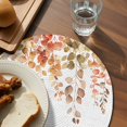 thumbnail image 3 of Orange Botanical Round 15 Inch Placemats Set of 4, Watercolor Leaf Fall Thanksgiving HeatResistant Non Slip Place Mats for Dining Table, Wipeable Braided Kitchen Table Mats for Housewarming, 3 of 9
