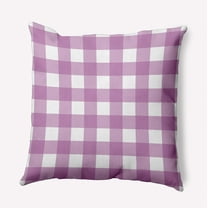 18" x 18" Simply Daisy Gingham Plaid Polyester Accent Pillow, Orchid Qty 1