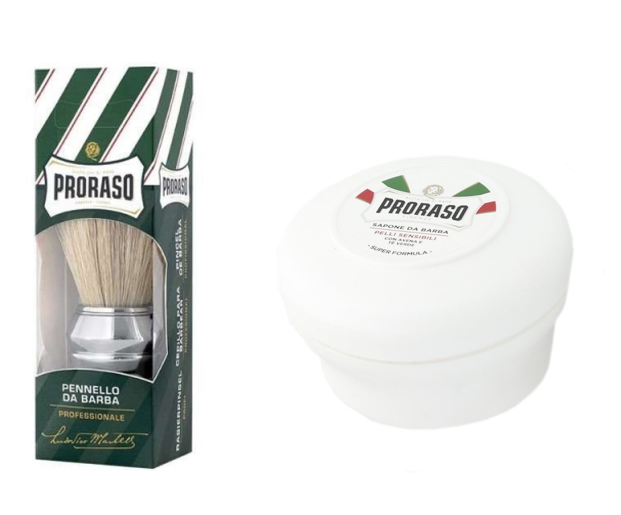 Proraso Shaving Soap for Sensitive Skin with Green Tea and Oatmeal, 5.2