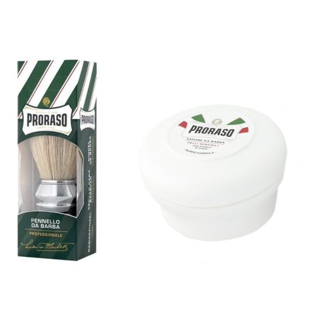 Proraso Shaving Soap for Sensitive Skin with Green Tea and Oatmeal, 5.2