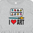 thumbnail image 4 of Inktastic Painting I Love Art Girls Toddler Dress, 4 of 5