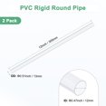 thumbnail image 3 of Paquete de 2 tubos rígidos transparentes, 12mm (0.47") ID x 13mm (0.51") OD, tubo plástico redondo de 1 pie para agua/acuario/protección de cables., 3 of 7