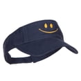 thumbnail image 4 of Happy Smile Embroidered Cotton Washed Visor - Navy OSFM, 4 of 5