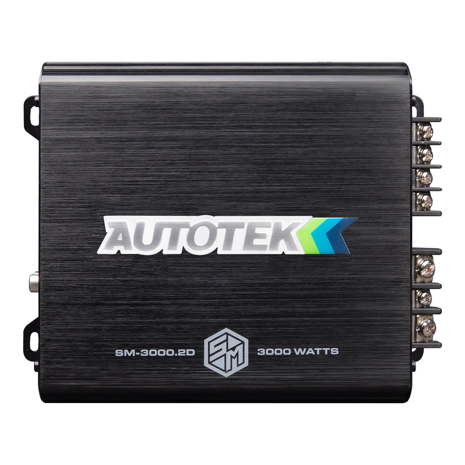 Autotek Street Machine SM-3000.2D 3000 Watt Two Channel Car Audio Amplifier - High Output, Class D, 2, 4, Mono Bridged at 4 Ohm Stable, Low Level Input, Mosfet Power Supply