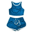 thumbnail image 4 of XIYON Women's Pajama Set Retro Pajamas Set Crop Tank Tops And Drawstring Shorts Comfy Loungewear Soft Sleepwear Loungewear, 4 of 5