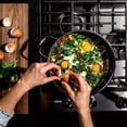 thumbnail image 3 of HexClad Hybrid Nonstick 3.3-Quart Deep Sauté Pan with Tempered Glass Lid, Stay-Cool Handle, Dishwasher-Friendly, Oven-Safe Up to 900°F, Induction Ready, Compatible All Cooktops, 3 of 4