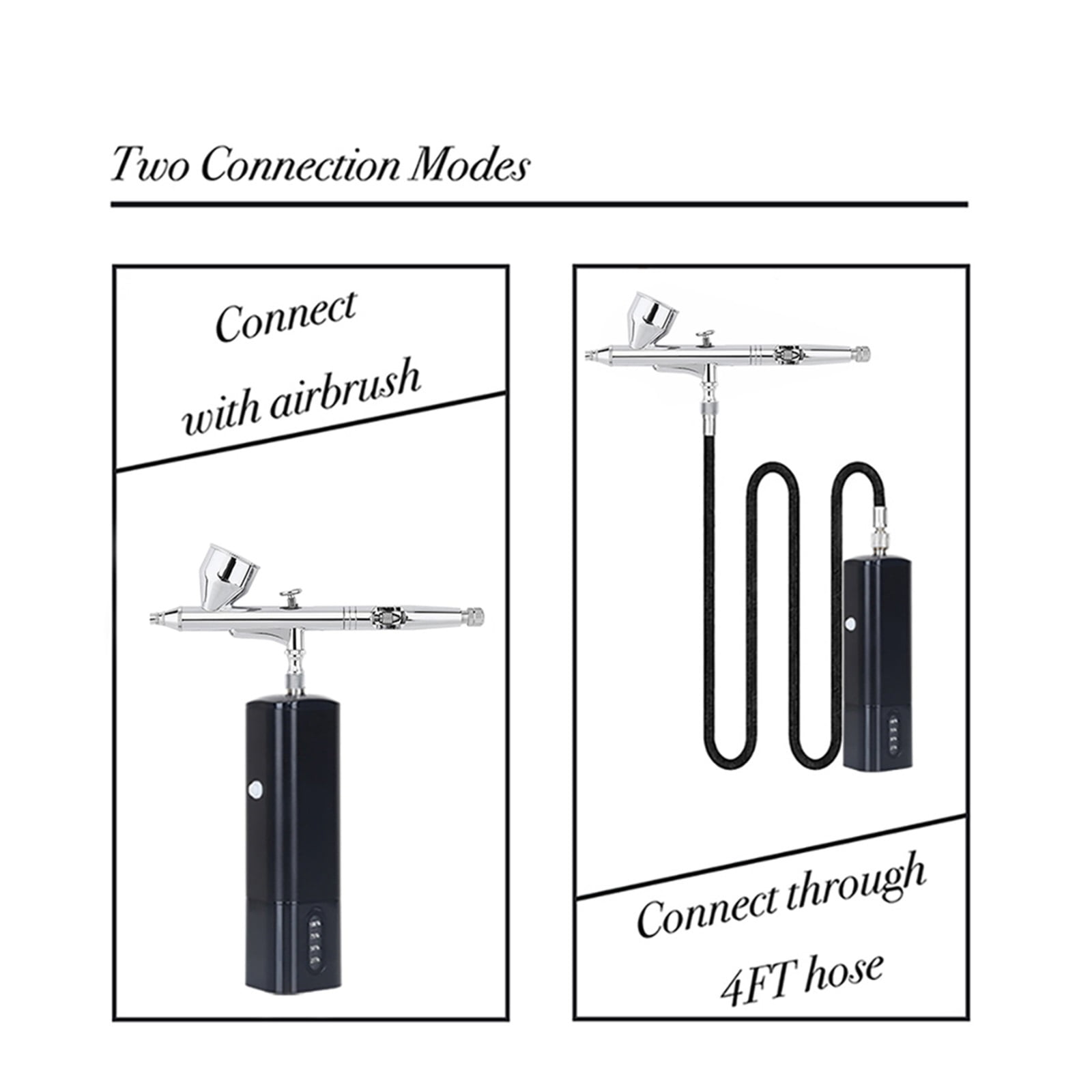 Dual Action Airbrush Pen Kit Gun Makeup 0.3MM Nozzle Air Valve Brush G 1/8 Nail Art Design With Accessories ,Easy to Operate