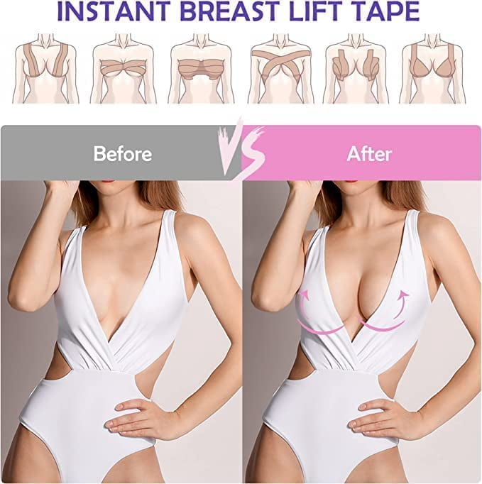 Boob Tape, Extra-Long Roll Boobytape, Bob Tape for Large Breast, Waterproof Kinesiology Recovery Tapes