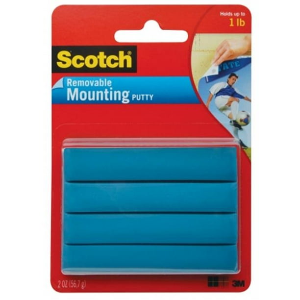 3M 1494645 Scotch Lightweight Mounting Putty 3 oz, Blue