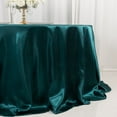 thumbnail image 2 of Efavormart 132 Inch Satin Round Tablecloth, Washable Linen Table Cover, Decorative Silky Fabric for Wedding, Party, Banquet Events - Teal Green, 2 of 11