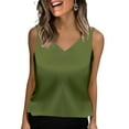 thumbnail image 4 of WTXUE Camisole Tops Sleeveless Tops V Neck Large Size Suspender Vest In Summer Versatile Temperament Sleeveless Top V Neck Tank Tops for Women Plus Size Tops Summer Tops for Women Camouflage L, 4 of 4