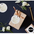 thumbnail image 5 of Inkdotpot ThankYou From The New Wedding Bottle Tag Real Gold Foil Favor Hang Tag 50 Pack, 5 of 6