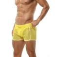 thumbnail image 3 of Mens Hollow Boxer Briefs Shorts Mesh Breathable Shorts See Through Drawstring Boxers Underwear Sexy Active Bikini Trunks, 3 of 6