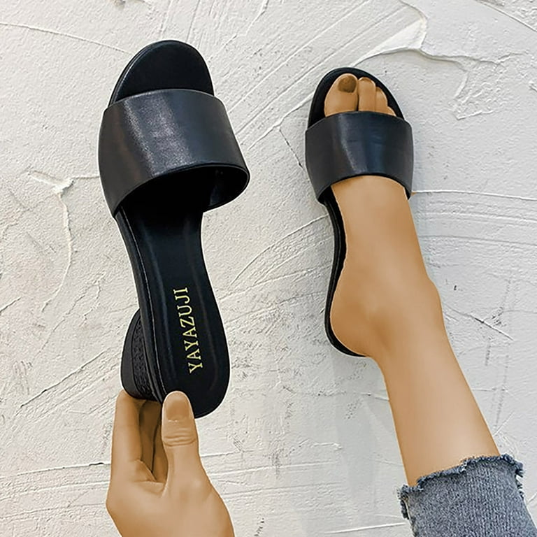 Black top pug slippers