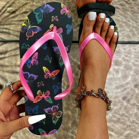 

〖Yilirongyumm〗 Black 40 Sandals Women Slippers Solid Color Flip Flops Flat Flip Flops Beach Sandals Fashion Sandals Flat Summer Beach Slippers