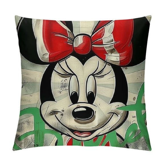 PHYHOO Christmas Decorative Throw Pillow Covers , Xmas Wreath Red Green Cushion Decor, Winter Holiday Farmhouse Home Sofa Decoration
