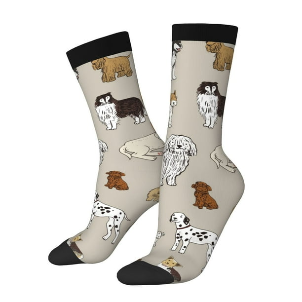 Balery Dog Animal Calcetas Largas con Estampado para Hombre y Mujer – Suaves y Transpirables, Talla Única (US 5-11)