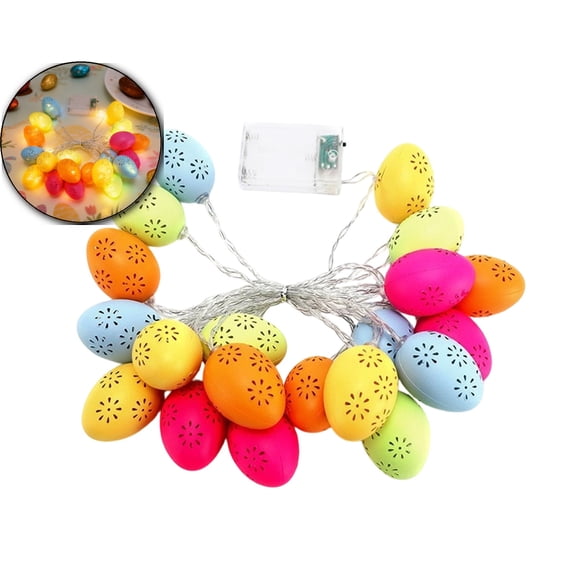 Easter Day Light Egg String Lights Battery Operated with Timer 5.4Ft 10LED Fairy String Lights for Easter Decor Indoor Bedroom Patio Spring Theme Party Decor