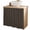 Dark Chocolate, Espresso, Walnut, Bronze, variant on Sky Blue Line Striped Cabinet Curtains 35"W x 35"L, Farmhouse Blue Stripes Sink Skirt for Bathroom Vanity Kitchen Self Adhesive, Dust-Proof Privacy Curtain for Shelves Closet Laundry Room Pantry