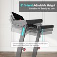 thumbnail image 5 of LEZEE 15% Treadmill Auto Incline, Foldable Home Treadmill with 3-Level Adjustable Console and Quiet 3.5 HP Motor, Max. 400lbs, 5 of 11