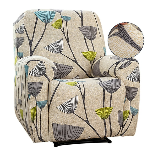 Dznils Funda Recliner Chair Estampada Funda de Sofá Recliner Elástica de Poliéster, Beige