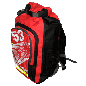 The Amazing Quality Ronstan 26L Roll-Top Dry BackPack - Black/Red