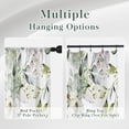 thumbnail image 4 of Spring Summer Sheer Curtains 63 Inches Long 2 Panels, Sage Green Semi Sheer Curtains Light Filtering, Eucalyptus Leaves Textured Drapes for Bedroom Living Room Dining Room, 52" X 63", 4 of 5