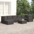 thumbnail image 1 of vidaXL 7 Piece Garden Lounge Set with Cushions Black Poly Rattan, 1 of 5