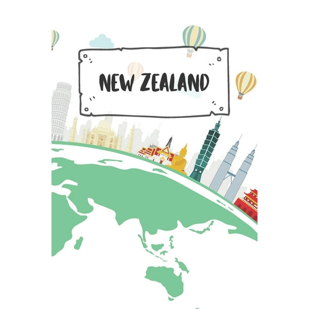 New Zealand Ruled Travel Diary Notebook or Journey Journal Lined Trip Pocketbook for Men and