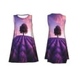 thumbnail image 7 of KLL Lavender Field Sunset Pattern Womens Summer Dresses 2025,Loose Round Neck Sleeveless Sundresses Tank Dresses with Pockets, 7 of 7