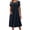 Dark Blue, variant on Summer Fashion Dresses for Women Plus Size Solid Color Short-sleeved V-neck Casual Price Reduction Alert:50% Off!
