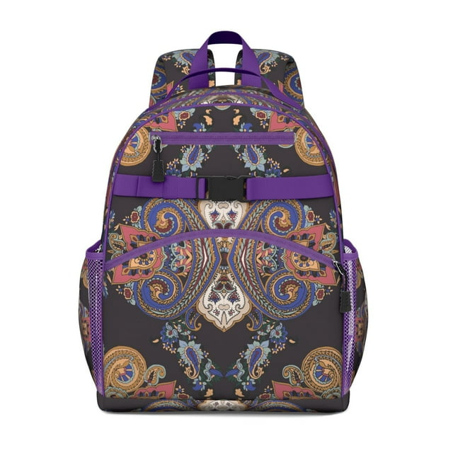 Rustic Paisley School Backpack Waterproof & Breathable for Students