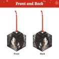 thumbnail image 2 of Disketp Ruins Tiger Warrior The Christmas Ornaments, Christmas Tree Acrylic Hanging Decorations Pendant Christmas Decor Indoors Home Party-Hexagon, 2 of 7