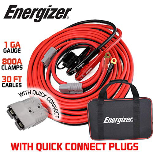 2 Gauge 25Ft Quick Connect Emergency Booster Battery Jumper Cable for Truck Cars 