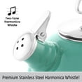 thumbnail image 3 of Chantal Classic Teakettle, 1.8 QT, Enamel On Steel, 2-Tone Harmonica Whistle, Rapid Boil and Even Heating (Spearmint), 3 of 9