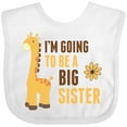 thumbnail image 3 of Inktastic I'm Going to Be a Big Sister Giraffe Girls Baby Bib, 3 of 4