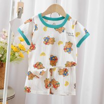 Cethrio Kids Boys Girls Casual Sleepwear- Animal Print Cute Short Sleeve Cotton Fashion Crew Neck Boys Girls clothes outfit sets White Size 4-5 T