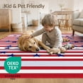 thumbnail image 4 of ODIKA Front Door Patriotic Striped Border Generic Stars Vintage Bordered for Small Living Room, Playroom, Bedroom, Easy Care Kids Safe, 4 of 7