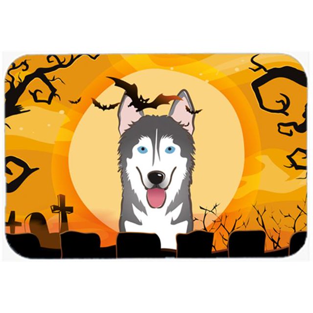 Halloween Alaskan Malamute Kitchen & Bath Mat, 24 x 36 in.
