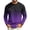 Purple, variant on Mens Raglan Long Sleeve T-shirts with Ombre Gradient Design,Casual Crew Neck Tops for Daily Wear and Sports Layering Green 4XL