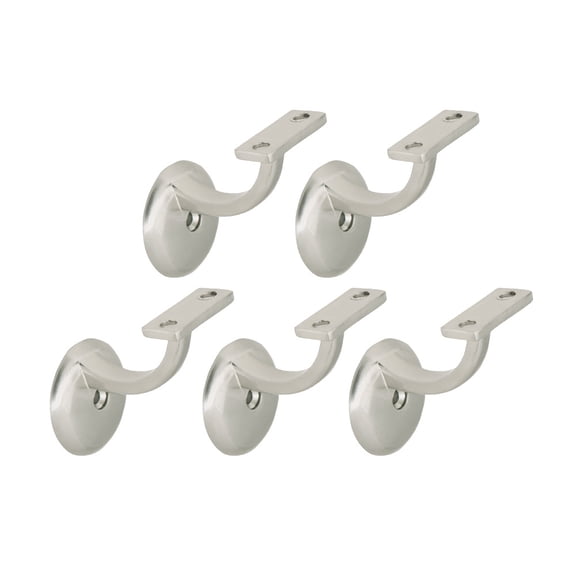 Design House 182030 Jumbo Handrail Bracket Satin Nickel 5-Pack