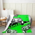 thumbnail image 2 of Gamer Throw Blanket Teens,Video Game Blanket 30x40 Inch,Gaming Fleece Blanket Gamer Room Decor,Green Black Gamepad Controller Fuzzy Blanket, 2 of 4