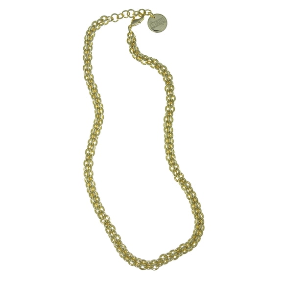 X & O 18KT GEP Small Interlock Circle Necklace ***