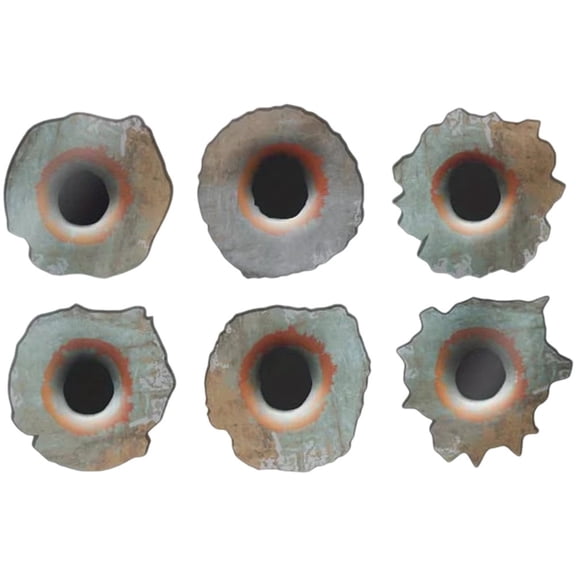 Jiibva Bullet Hole Stickers, Rusty Bullet Holes Decals 3D Sticker - Large Caliber Realistic Sticker For Vehicles, Caravan Campervan