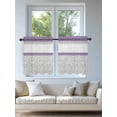 thumbnail image 4 of Purple Grey Tier Curtains 36 Inch Length,Sheer Curtains for Bedroom Living Room Window Chic Garden Floral Stripe Aesthetic Flower Small Half Window Kitchen Curtains & Drapes 27.5"x36" 2 Panels, 4 of 6