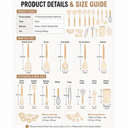 NULAS Kitchen Utensils Set, 37 pcs Non-Stick Silicone Cooking Kitchen Utensils Spatula Set with Holder,446℉ Heat Resistant,Wood Handle Kitchen Gadgets,White